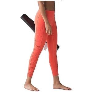Coral Lululemon High Waist Leggings